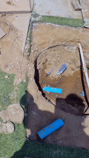 leaking underground pool plumbing pipe durban